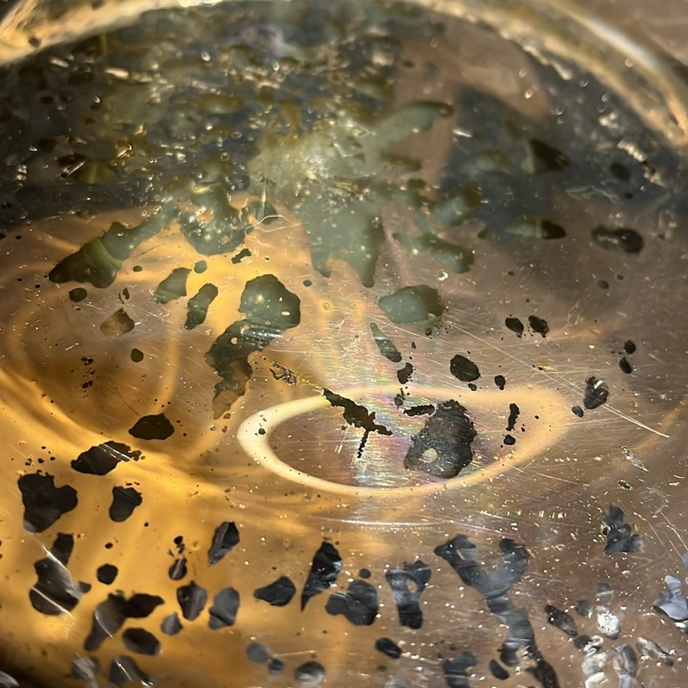Martha Stewart Mercury Glass Spider Bowl On Metal Stand Halloween Spooky w tag - Picture 13 of 13